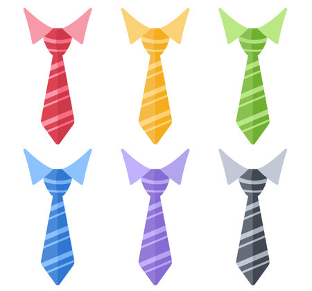 Illustration of ties or neckties flat designのイラスト素材