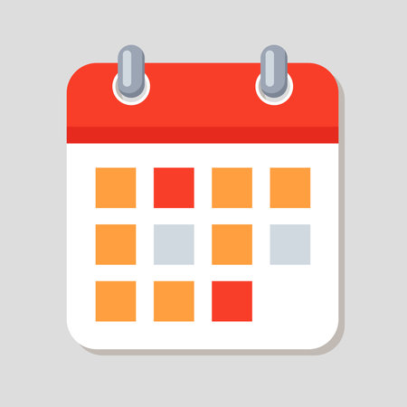 Illustration of calendar flat design isolated iconのイラスト素材