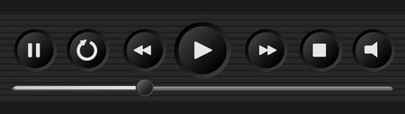 Audio playerのイラスト素材