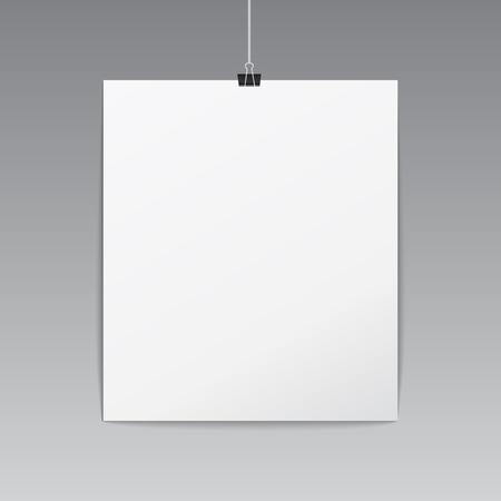 Paper on clamp for your business presentation のイラスト素材