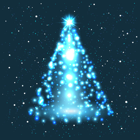 Vector illustration of christmas tree のイラスト素材