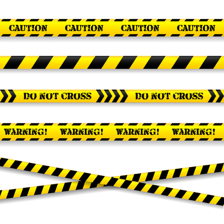 Vector set of tapes のイラスト素材