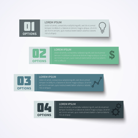 Abstract paper infographic elements.のイラスト素材