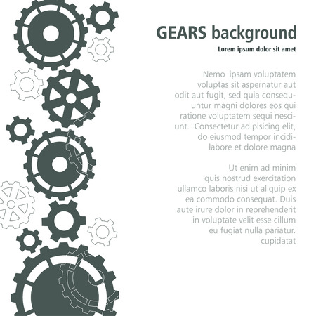 Gears vertical banner. のイラスト素材