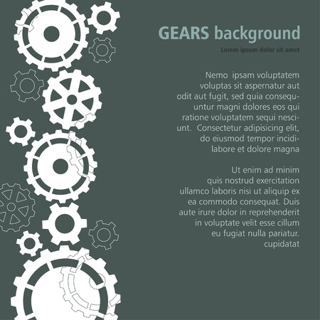 Gears vertical banner. Vector illustration.のイラスト素材