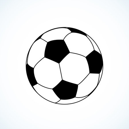 Icon of soccer ball. Vector illustration.のイラスト素材