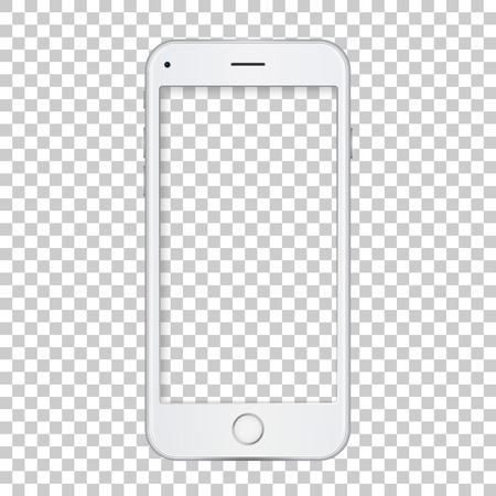 White phone template with blank screen.のイラスト素材