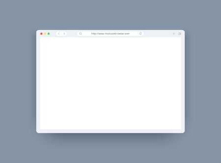 Browser template set in light theme for website, laptop and computer. Browser window concept for desktop, pad and smartphone.のイラスト素材