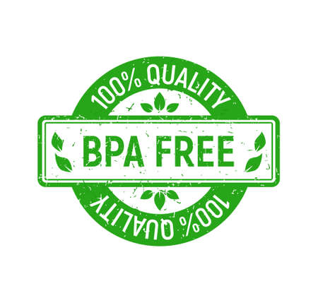 BPA free badge, eco green stamp mark.のイラスト素材