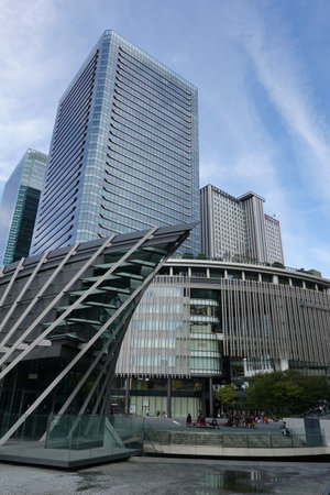 Skyscrapers in front of Osaka Stationのeditorial素材