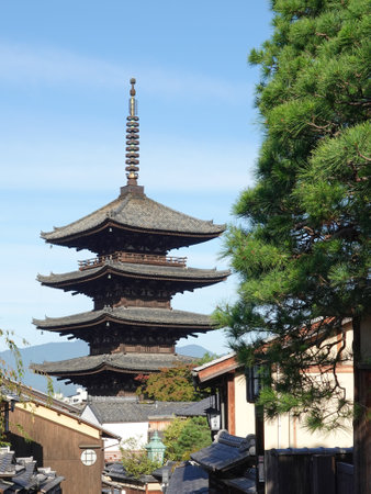The Tower of Yasaka, the Five-Story Pagoda of Hokanji Templeのeditorial素材