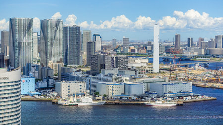 Tokyo Bay Area (Shibaura to Tsukishima Pier to Harumi Pier)のeditorial素材