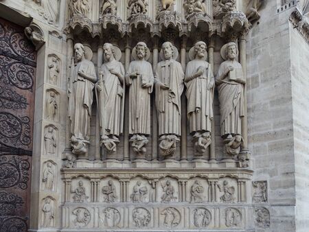 The Gate of Notre Dame, The Island of Cite in Parisの写真素材