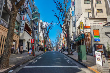 Sakashita on Kagurazaka Streetのeditorial素材