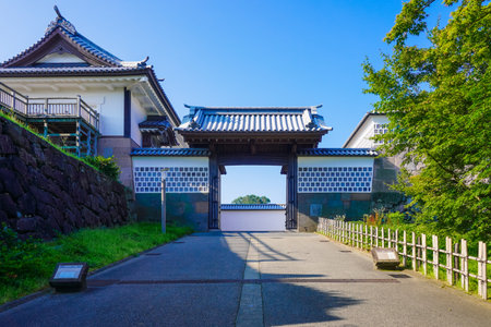 Kanazawa Castle Hebei Gate from Hebeizakaのeditorial素材