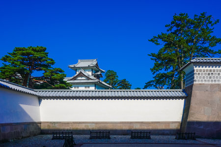 From the shape of Kanazawa Castle Kanhoku gate to the Tower?のeditorial素材