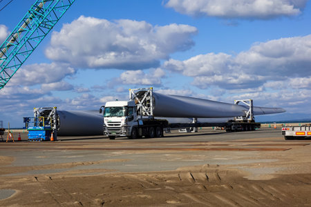 Huge blades in wind farms