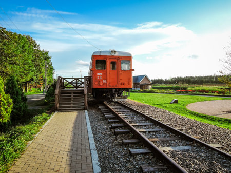 Hokkaido, preservation vehicle of Happiness Station (former JNR Hiroo Line) (Kiha 22 type railcars)のeditorial素材