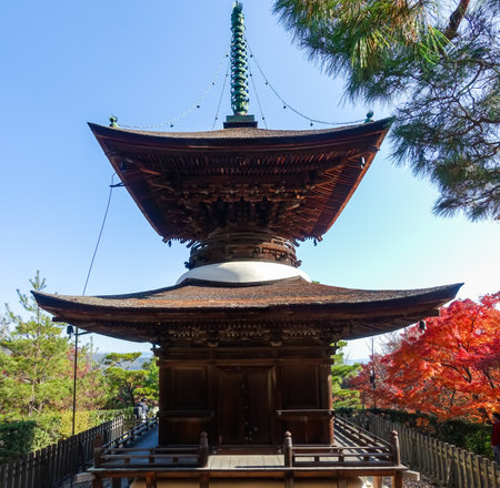 Jojakko-ji Temple Tahoto Pagoda, Kyotoのeditorial素材