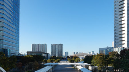 Scenery of Ariaki (Koto-ku, Tokyo), Symbol Promenade Park and Tokyo Big Sight Neighborhoodのeditorial素材