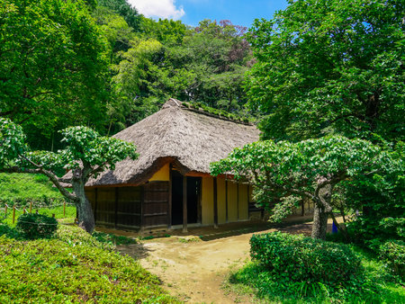 Former Nagai family house, old private house in Yakushiike Park and Bairin (Machida City, Tokyo)のeditorial素材