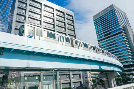 Yurikamome, a new transportation service that runs through the takeshiba area that is transforming toward a smart cityのeditorial素材
