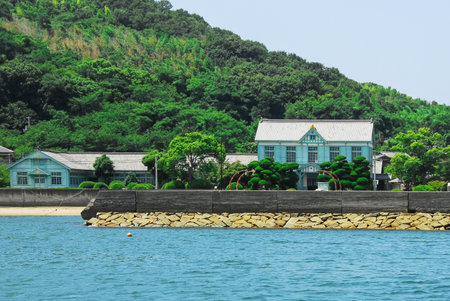 Awashima Marine Memorial Museum using the ruins of the National Awashima Marine School, which was japan's oldest marine training schoolのeditorial素材