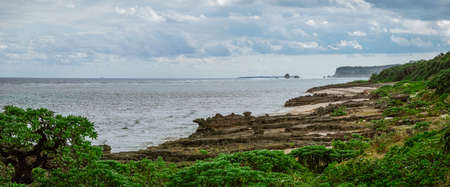 Okinawa The northernmost seaside of Ikei Island (Uruma City, Okinawa Prefecture)の写真素材