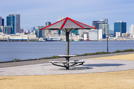 Parasols at Toyosu Gururi Park (Koto-ku, Tokyo)のeditorial素材