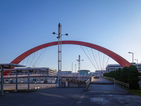 Haneda Sky Arch: Tokyo International Airport Central Namboku Bridge (Ota-ku, Tokyo)のeditorial素材