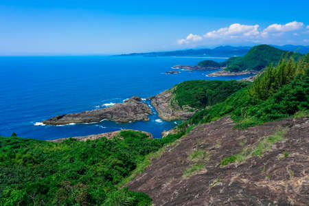 Observatory overlooking the sea of Cruz where wishes come true (Hyuga City, Miyazaki Prefecture)の写真素材