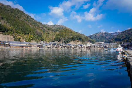 Spring Morning Quiet Ine no Funaya (Ine Town, Kyoto)の写真素材