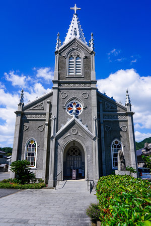 Catholic Sakitsu Church in Sakitsu village (Amakusa City, Kumamoto Prefecture)ãの写真素材