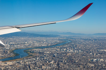 View from the Yodo River to Kyoto (Osaka City, Osaka)の写真素材