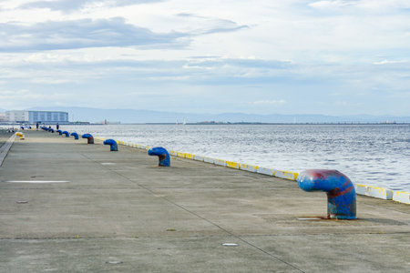 Pollard of Kobe Port Jetty (Kobe City, Hyogo Prefecture)の写真素材
