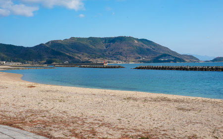 Tranquil Seto Inland Sea Tsuda no Matsubara (Sanuki City, Kagawa Prefecture)の写真素材