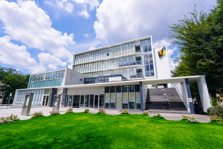 Fuchu City Central Library and Civic Hall (Fuchu City, Tokyo) adjacent to Lumiere Fuchu