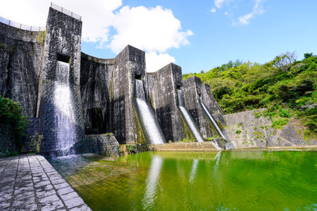 Toyonoriike Dam (Kanonji City, Kagawa Prefecture)の写真素材