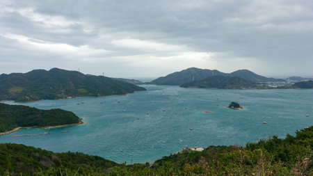 Raft fishing in Naruto (Naruto City, Tokushima Prefecture)の写真素材