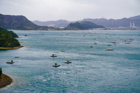 Raft fishing in Naruto (Naruto City, Tokushima Prefecture)の写真素材