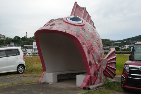 Fish Bus Stop (Saikai City, Nagasaki Prefecture)の写真素材