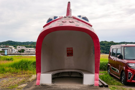 Fish Bus Stop (Saikai City, Nagasaki Prefecture)の写真素材