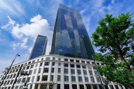 JP Tower and KITTE Marunouchi in front of the Marunouchi Station building at Tokyo Stationの写真素材