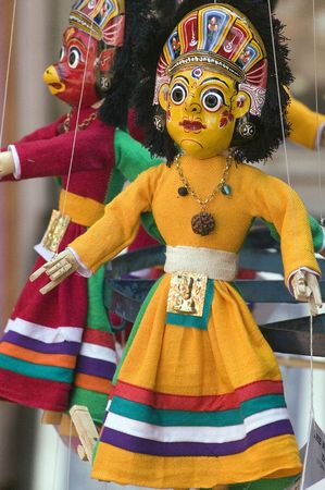 Nepalese puppet for sale in Bhaktapur.の写真素材