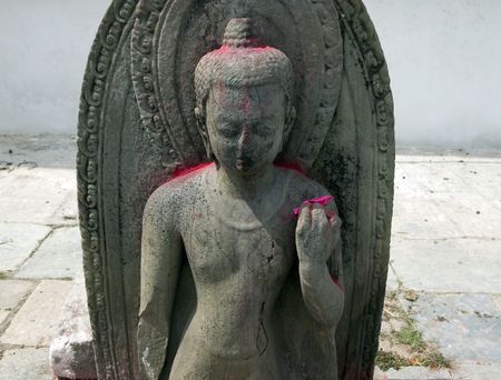Statue of Buddha in Kathmandu-the capital city of Nepal.