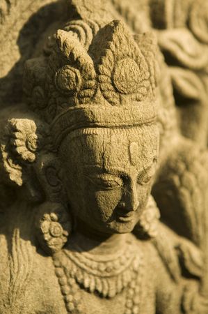 Hindu is the major religious in Nepal. There are statues of Hindu Goddess in Kathmandu.の写真素材