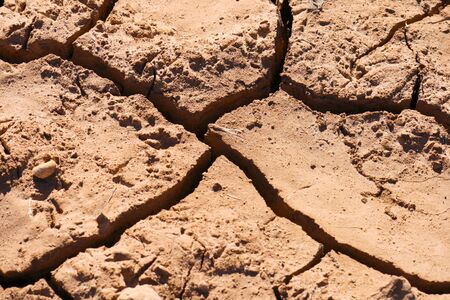 cracked ground desert textureの写真素材