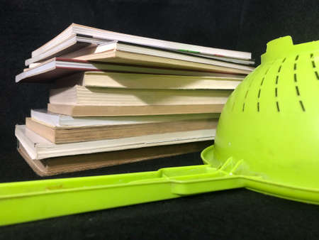 VEGETABLE STRAINER AND POETRY BOOKSの写真素材