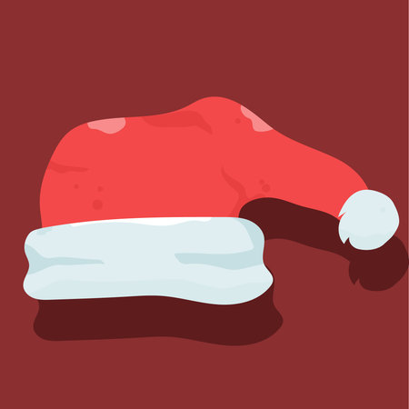 Santa Claus Red Hat Vector Illustrationのイラスト素材