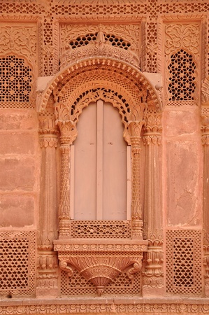 An Ancient window in Rajasthan, Indiaのeditorial素材